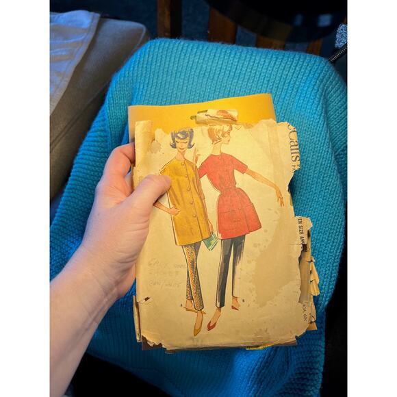 McCalls Pattern 6013 tunic jacket pants 1960s size 13 - Picture 5 of 5